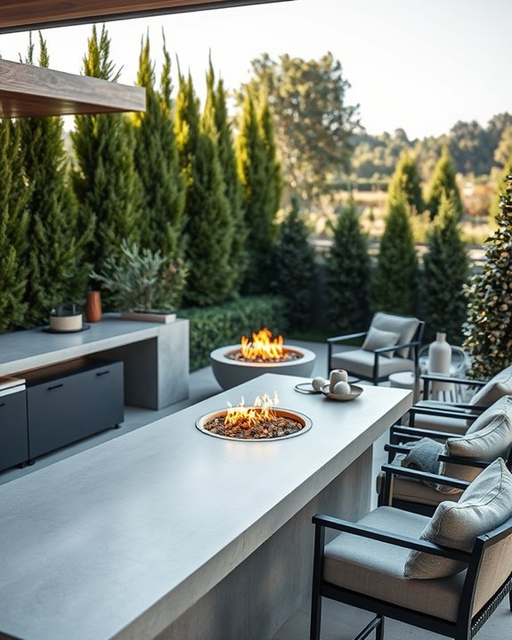 luxurious outdoor fire pit