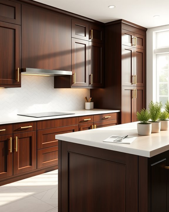 luxurious rich espresso cabinets