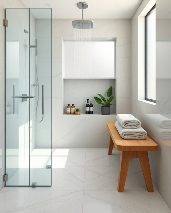 luxurious shower nook design