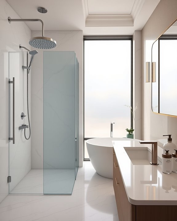 luxurious spa like shower experience