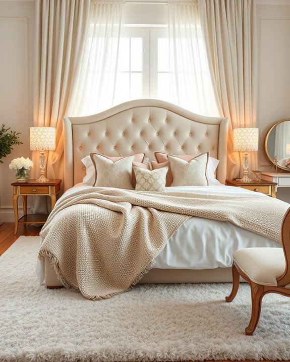 luxurious upholstered headboard elegance