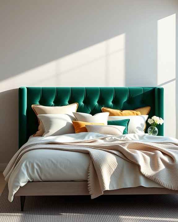 luxurious velvet backrests enhance elegance