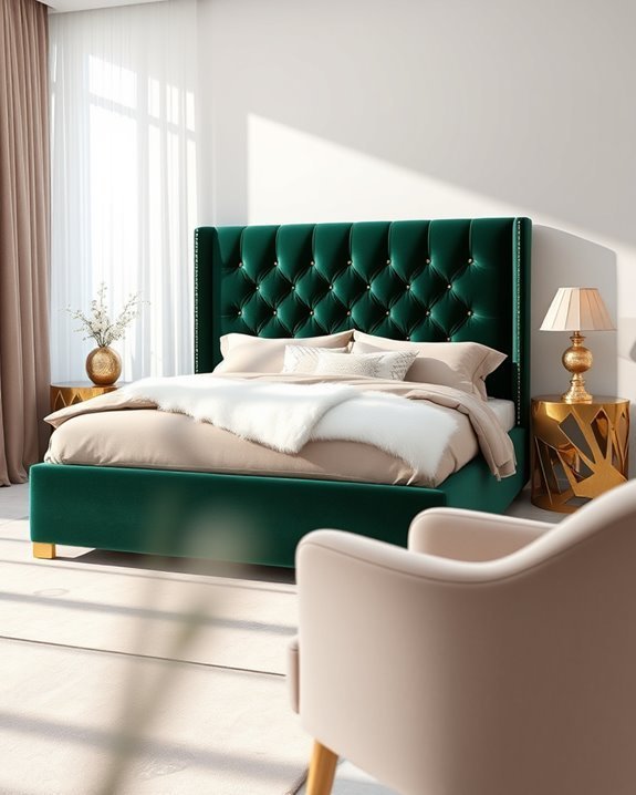 luxurious velvet bed designs