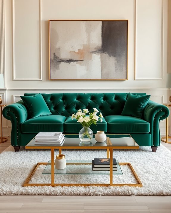 luxurious velvet sofa elegance