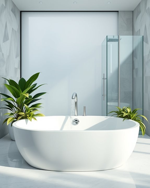 luxurious waterfall bathtub experience