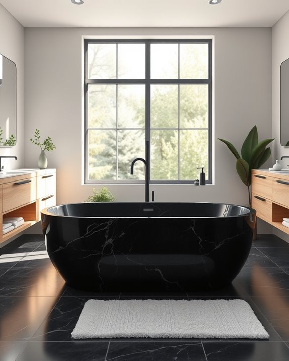 luxury black granite bathtubs