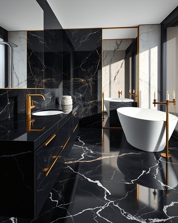 luxury black marble elegance