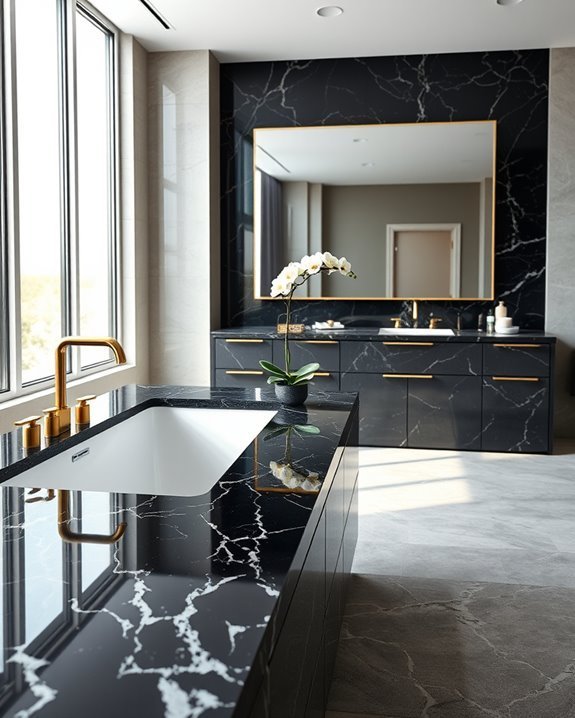 luxury black marble elegance