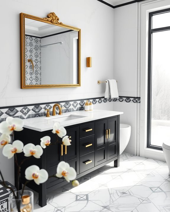 luxury black vanity elegance