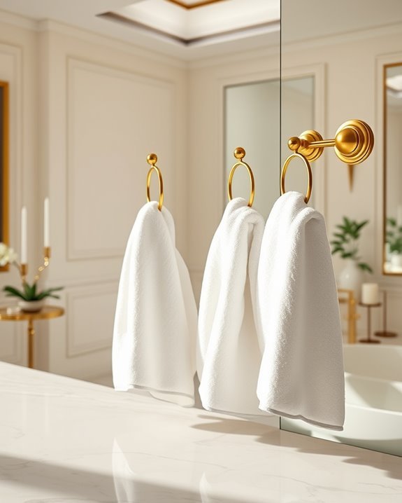 luxury gold towel hooks