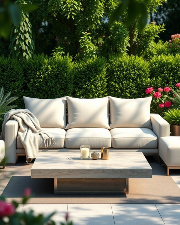 luxury outdoor seating ensemble