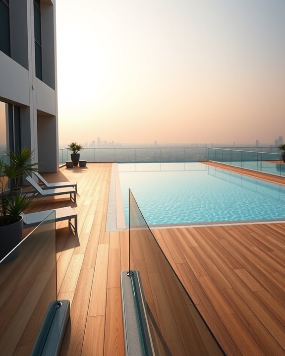 luxury rooftop pool oasis