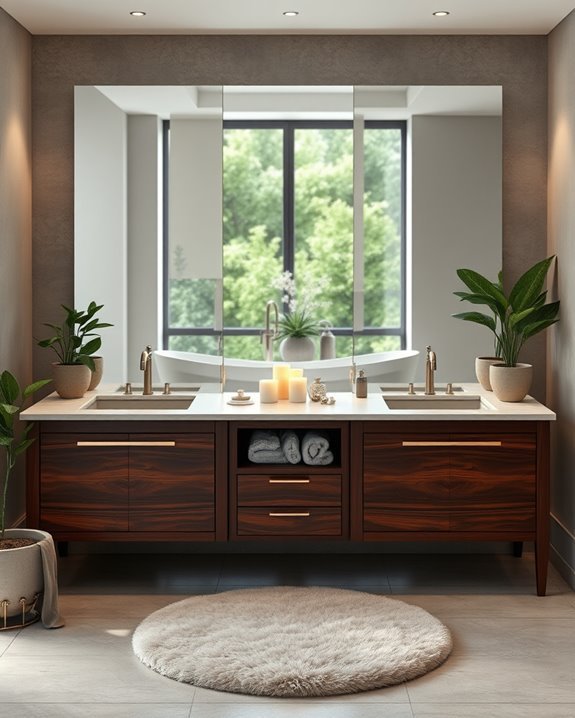 luxury spa inspired double vanities