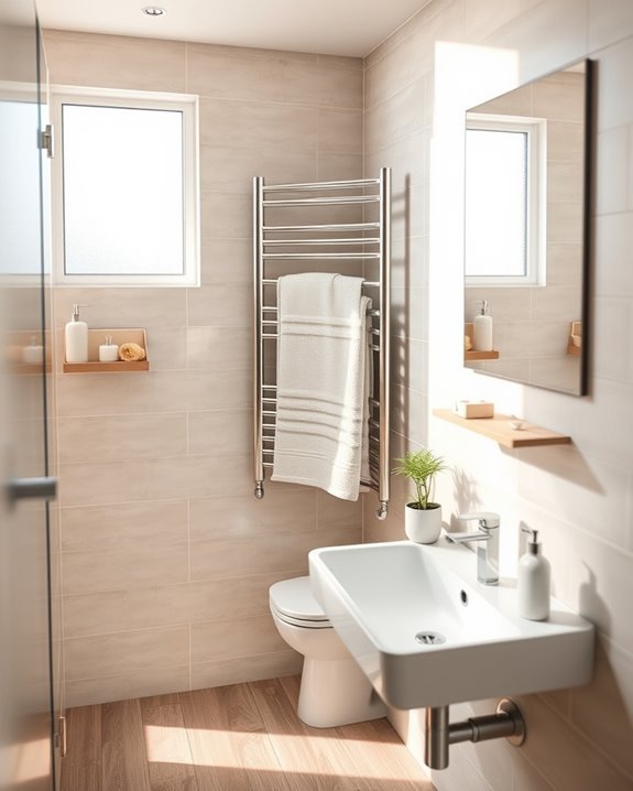 luxury towel warmer installation