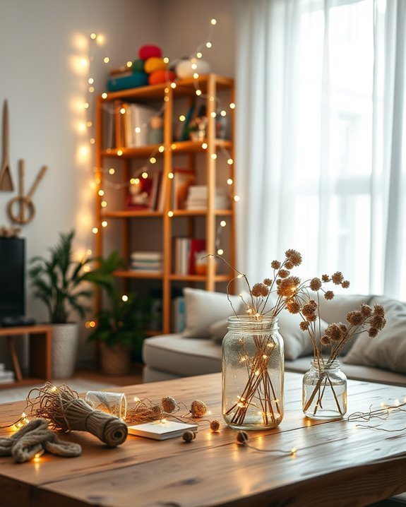 magical ambiance with fairy lights