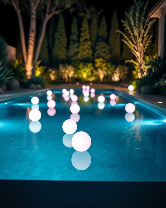 magical floating pool lights