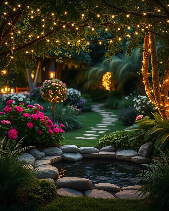 magical garden evening illumination
