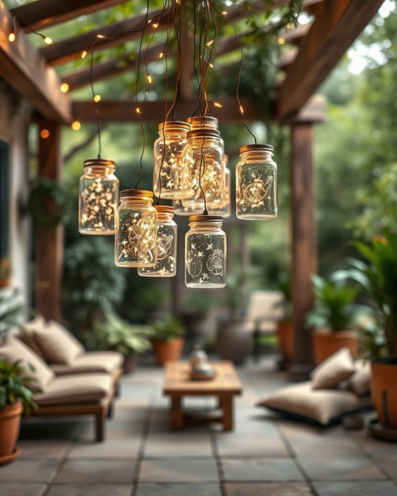 magical glowing fairy jars