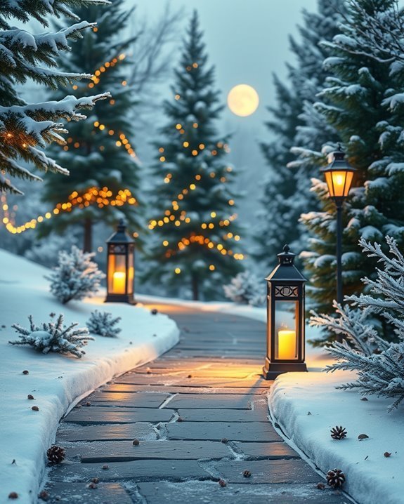 magical lantern lit pathway