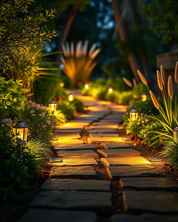 magical nighttime garden pathways