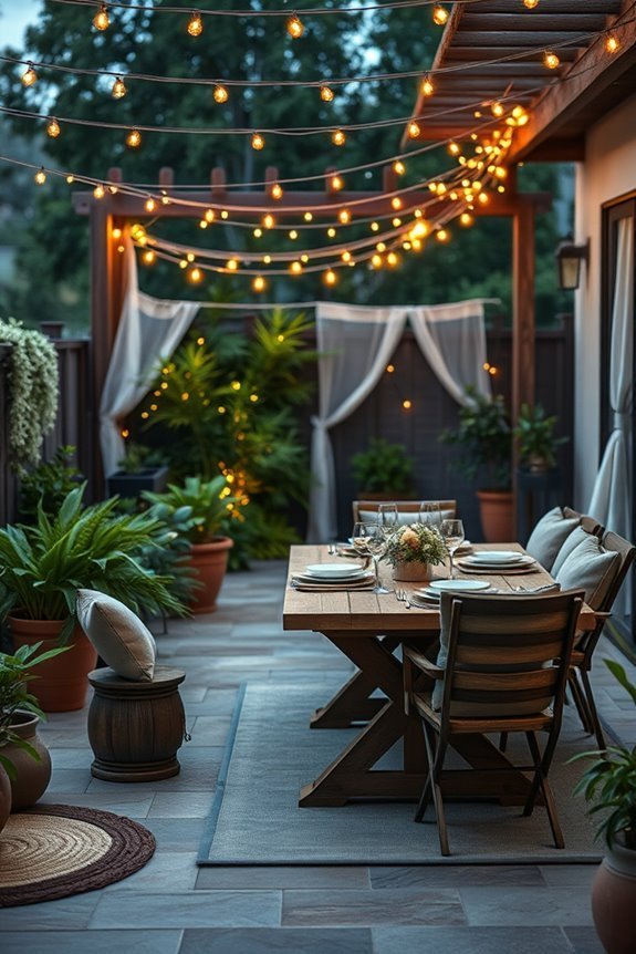 magical outdoor ambiance creation