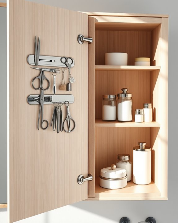 magnetic strips for organization