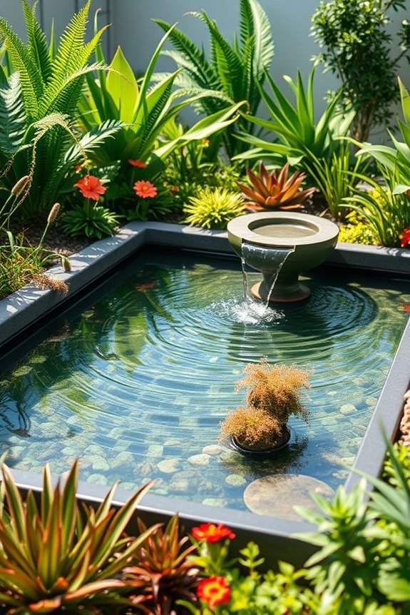 maintenance free garden water features