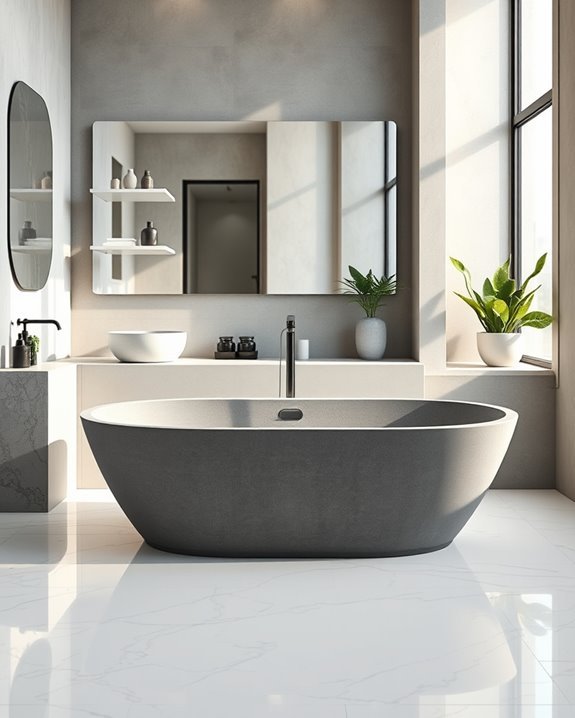 marble and concrete elegance