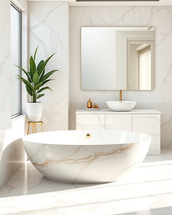 marble elegance in bathrooms