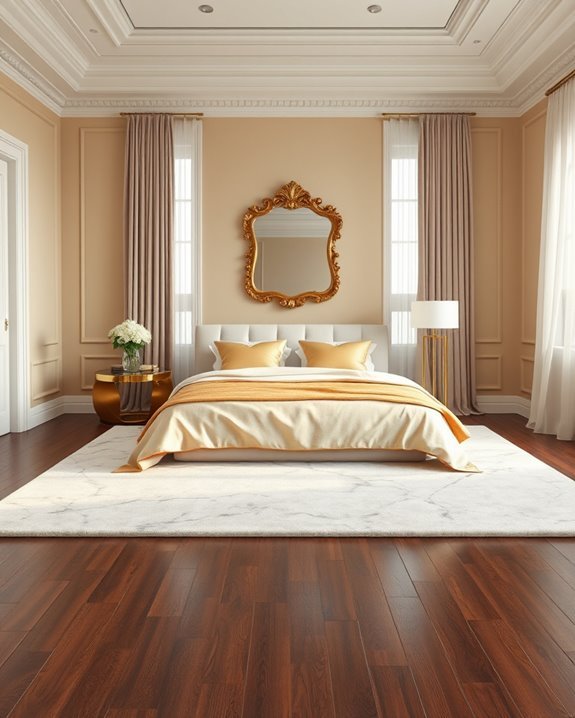 marble inspired cozy bedroom rugs
