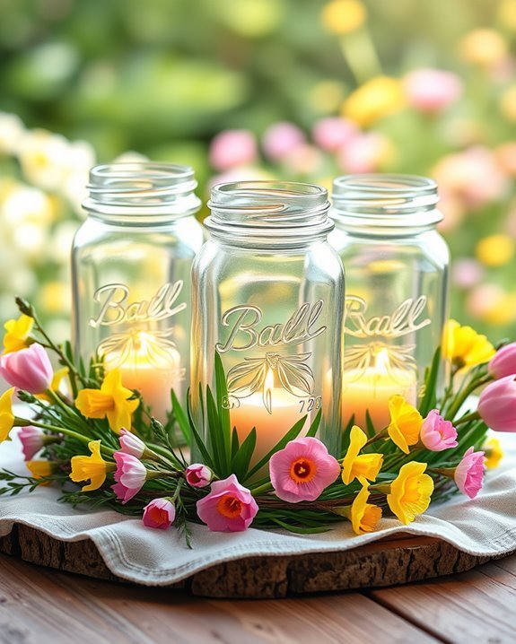 mason jar easter lanterns