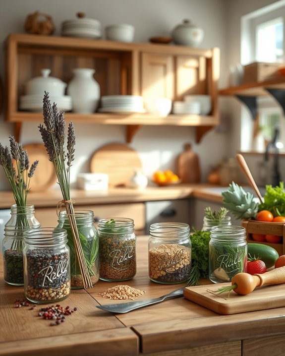 mason jars for organization