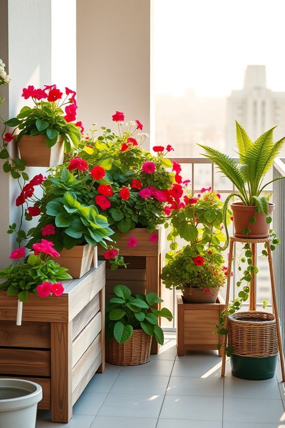 maximize balcony gardening space