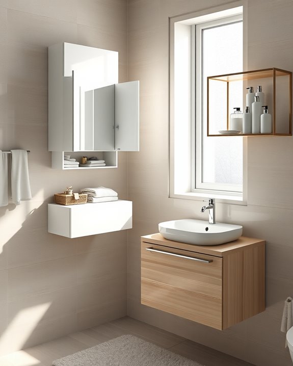 maximize bathroom storage efficiently