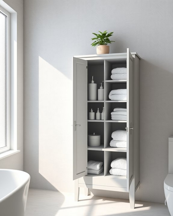 maximize bathroom storage space
