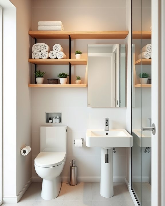 maximize bathroom vertical space