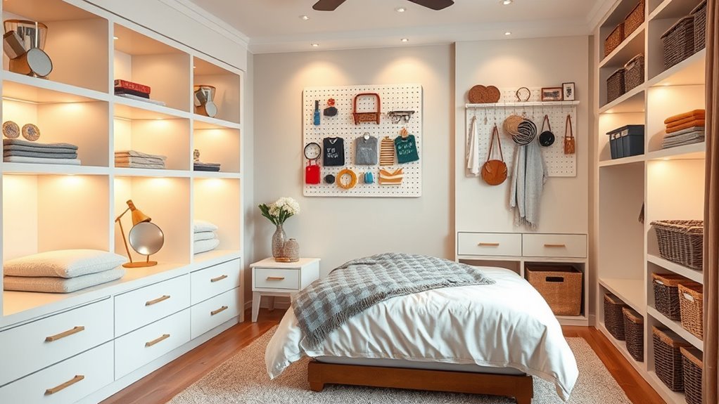 maximize bedroom storage space
