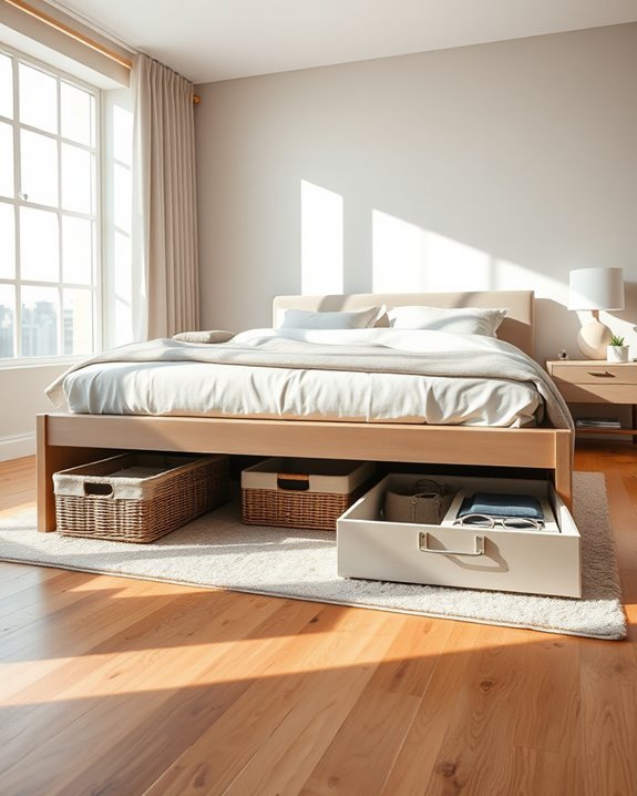maximize bedroom under bed storage