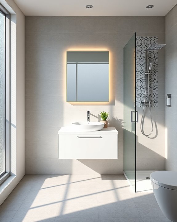 maximize limited bathroom space