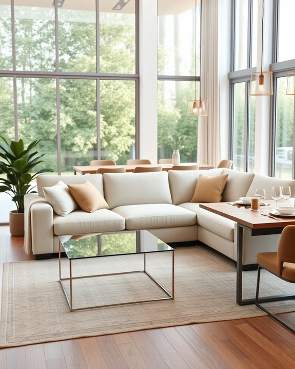 maximize seating with sectionals