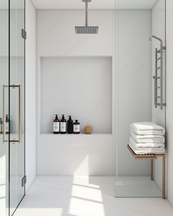 maximize shower storage creatively