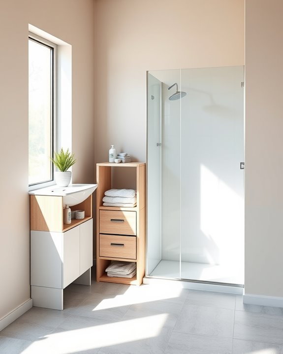 maximize small bathroom functionality