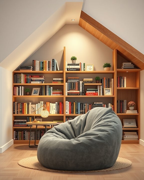 maximize space with bookshelves