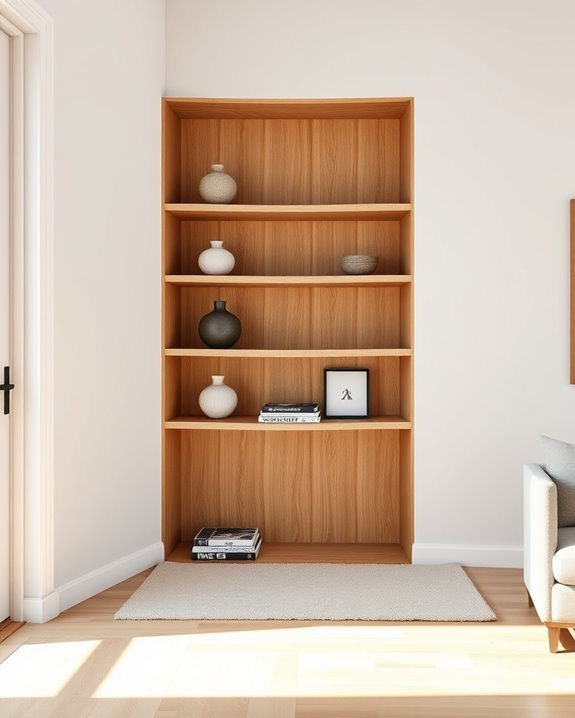 maximize space with shelves