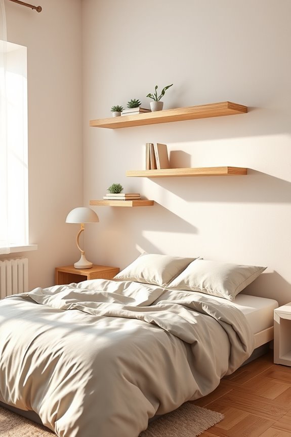 maximize space with shelves