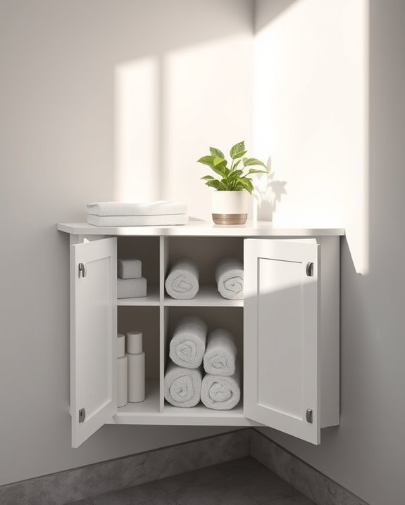 maximize storage with corner cabinets