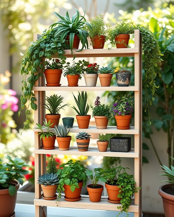 maximize vertical plant display