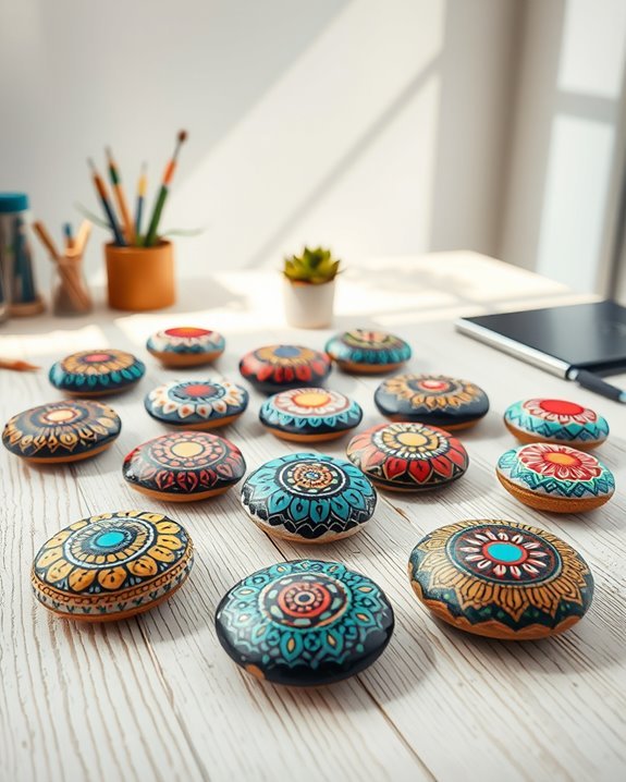meditative stone painting art