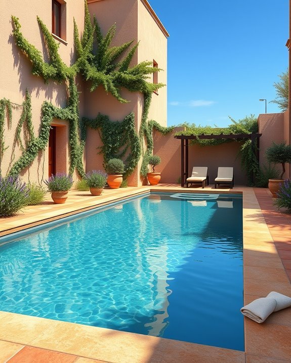 mediterranean courtyard pool oasis