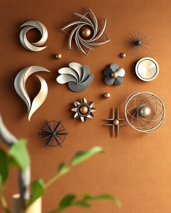 metal art enhances decor